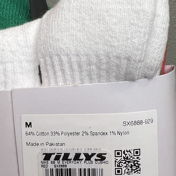 Nike Everyday Plus Dri Multicolor Crew Socks 3 Pair Size Women 6-10 Men 6-8 NWT - Picture 2 of 5